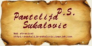 Pantelija Šukalović vizit kartica